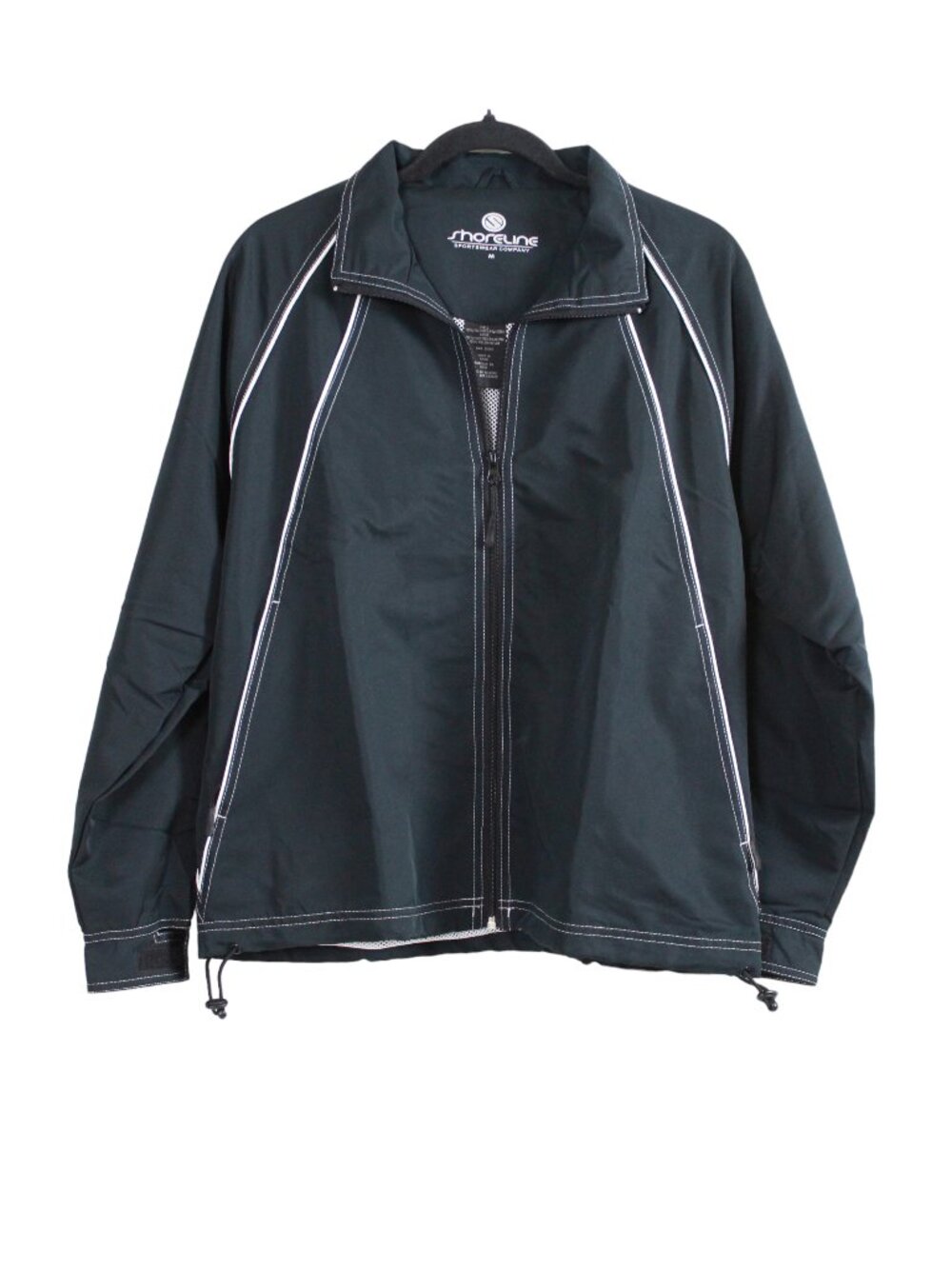 Shoreline Sportswear Black White Striped Jacket